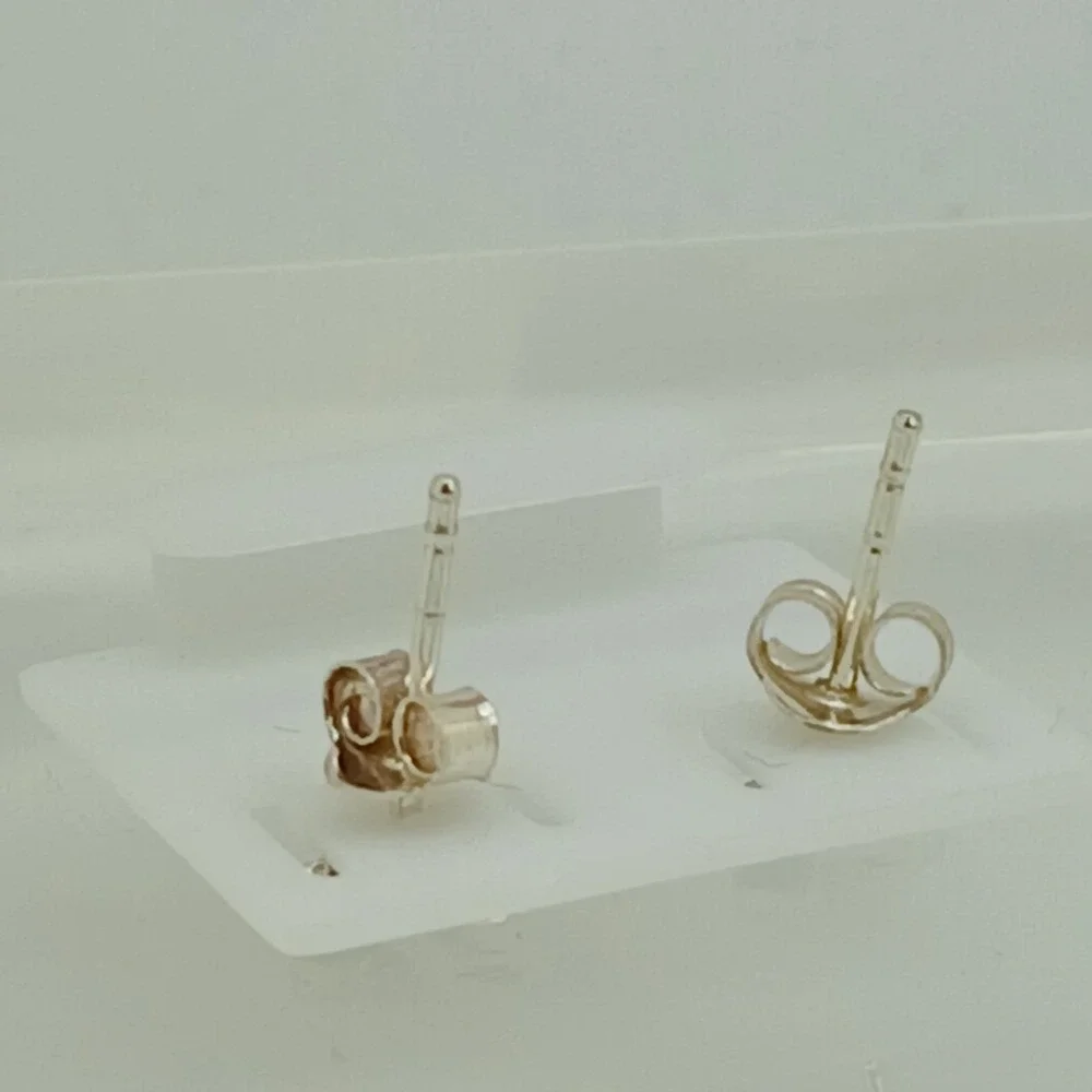 Sterling Silver 925 Mermaid Tail Stud Earrings Green Crystal Nautical Jewelry‎